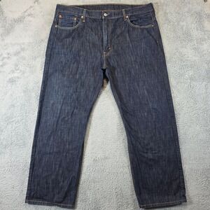 Levis 569 Loose Straight Jeans Mens 40x32 Dark Indigo Blue Baggy Denim Casual